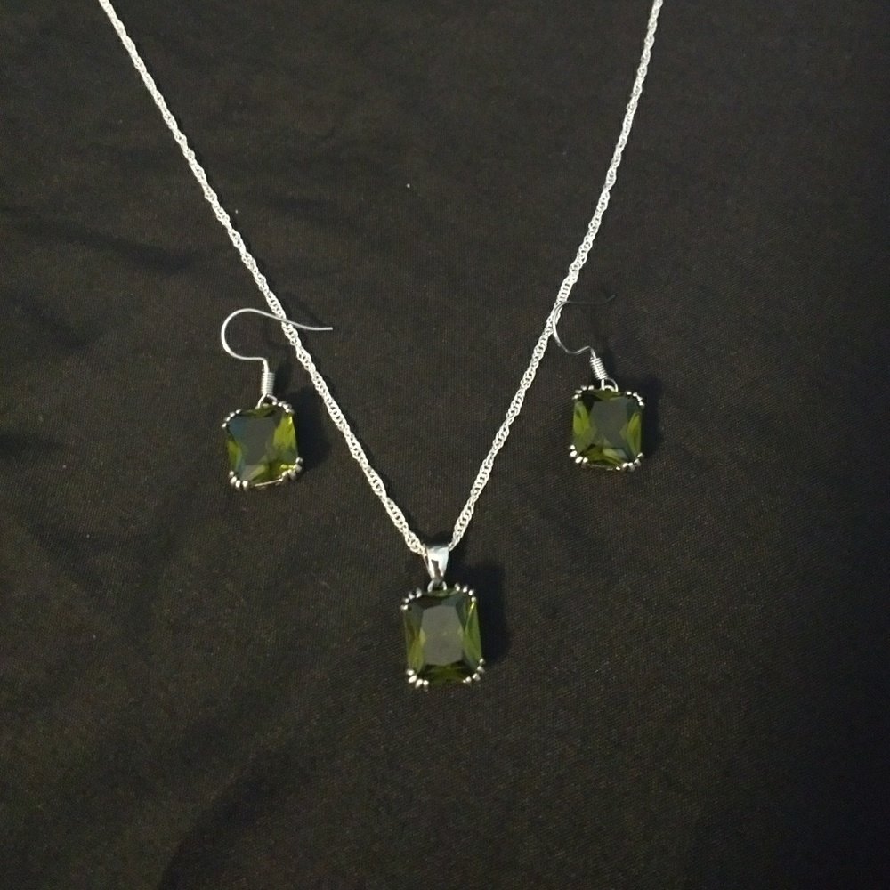 Sterling Silver Necklace and Earrings Set